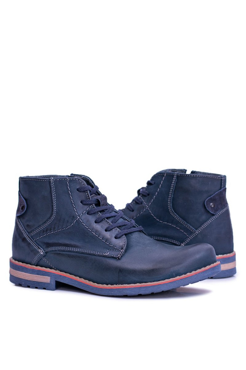 Чоловічі шкіряні черевики на блискавці утеплені Komodo 731