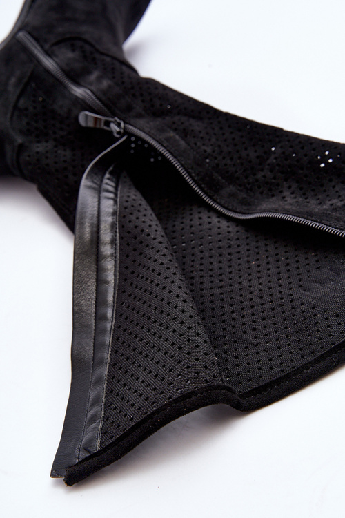 S.Barski HY66-139 Чорні жіночі черевики на шнурівці