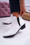 Жіночі ботфорти на плоскій підошві білого кольору Murino