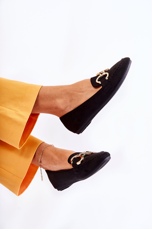 Жіночі замшеві лофери з декором Black Reality