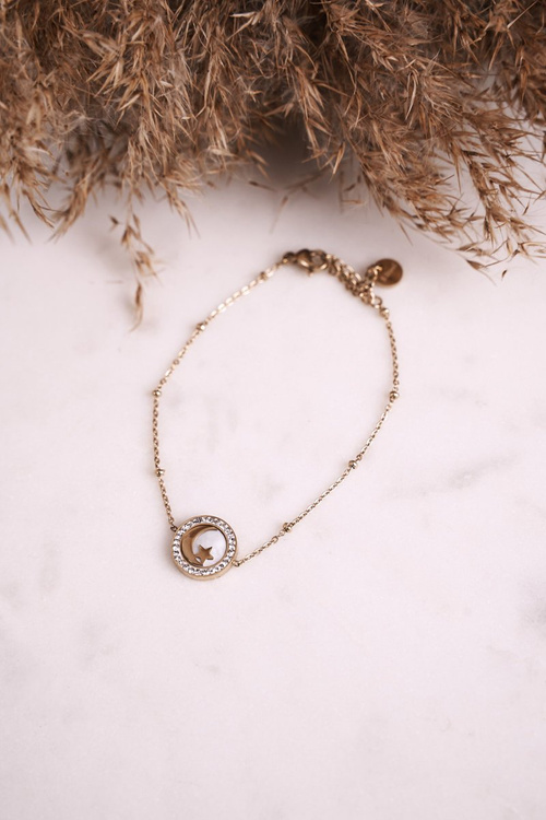 Браслет з Місяцем і Зіркою Золотий Всесвіт