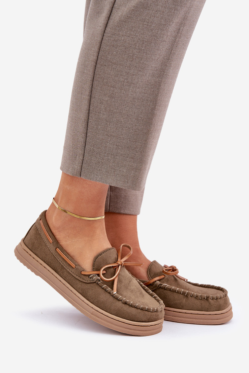 Жіночі Мокасини На Плоскій Підошві Темно-зелені Timannie