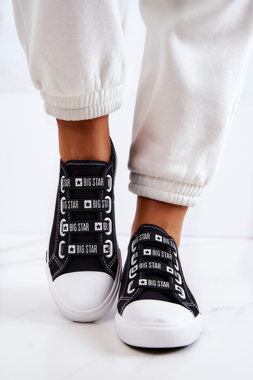 Жіночі кросівки зі шнурком BIG STAR HH274098 Чорні