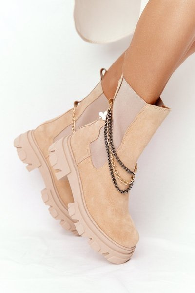 Замшеві черевики челсі Lewski Shoes 2998-0 пісок