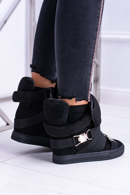 Чорні замшеві кросівки Lu Boo Anchor