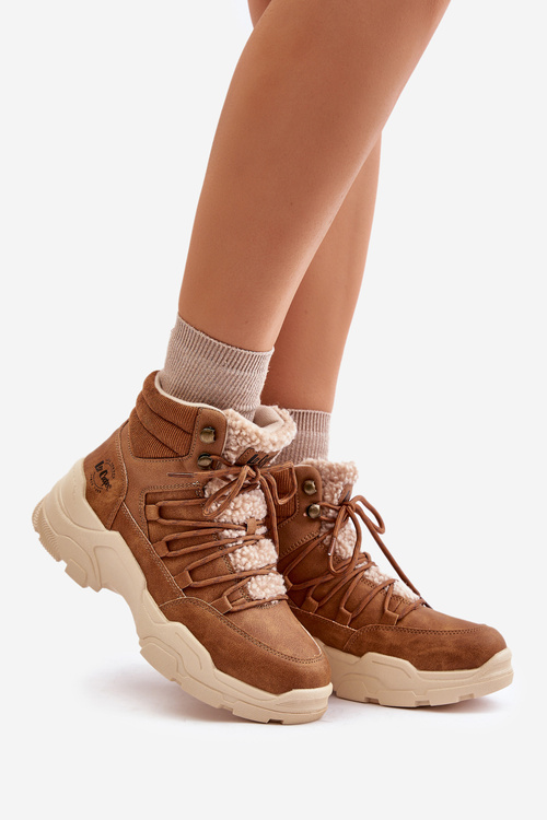 Теплі жіночі ботильйони Lee Cooper LCJ-24-03-3061L Коричневий