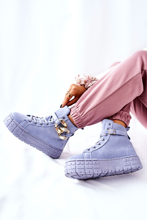 Високі кросівки на платформі Blue Evenia