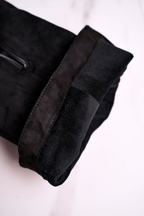 Чоботи жіночі замшеві Sergio Leone чорні KZ273