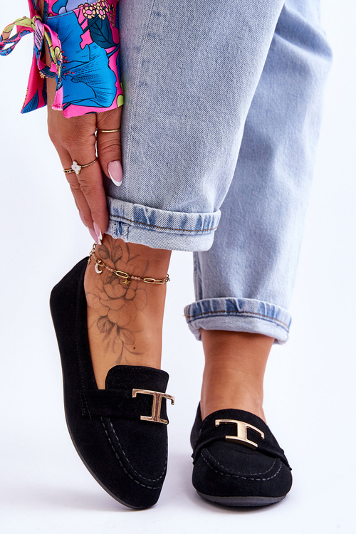 Класичні сліпони чорні лофери Carly 