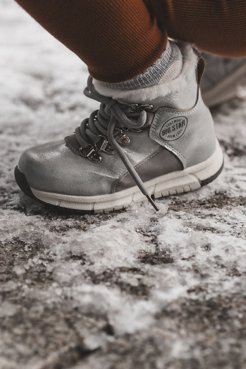 Чоботи дитячі утеплені на блискавці Big Star KK374178 Silver