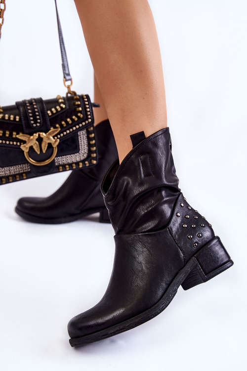 Жіночі черевики на блискавці чорні