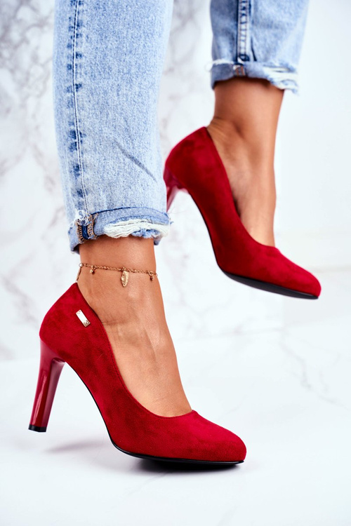 Жіночі замшеві червоні туфлі на шпильці Sergio Leone Campbell