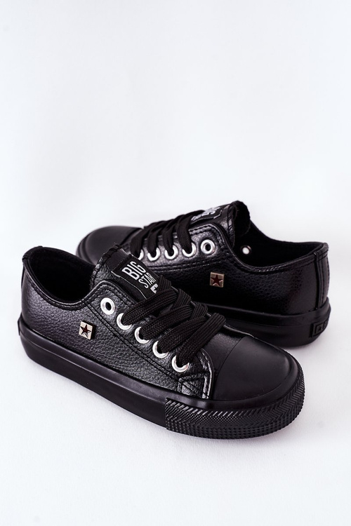 Дитячі шкіряні кросівки BIG STAR FF374304 Чорні