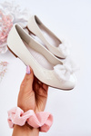 Дитячі лаковані балетки з бантом White Zolly