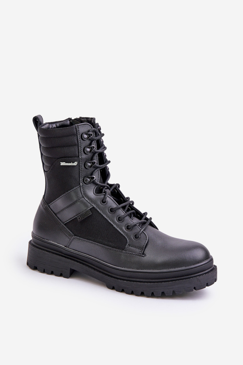 Чоловічі шкіряні ботильйони утеплені Big Star OO174164 Чорні