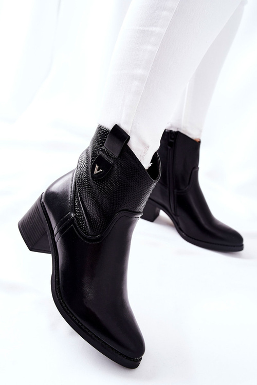 Чоботи жіночі чорні Palile