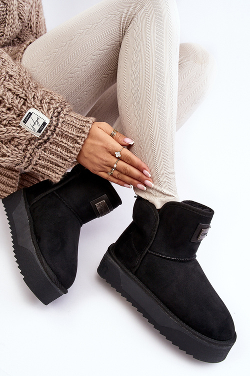 Веганські водонепроникні зимові черевики на платформі DFranklin DFSH371004 Чорні