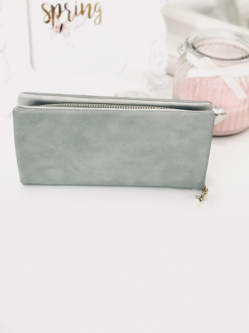 Великий жіночий сірий гаманець