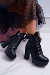 Жіночі високі чоботи чорні гранж Midow