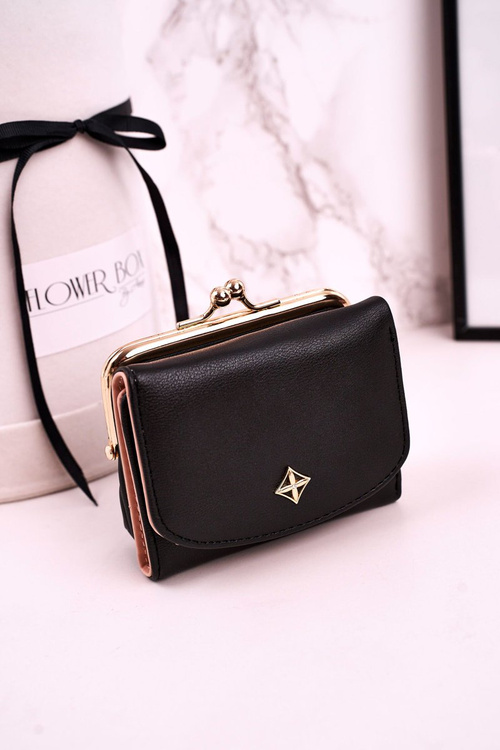 Маленький жіночий гаманець на гачку MILANO чорний