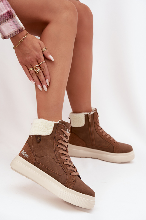 Жіночі зимові черевики з хутром Lee Cooper LCJ-25-01-3735 Коричневі