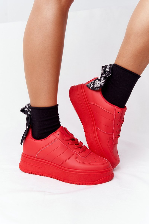 Жіноче спортивне взуття на платформі червоне This Is Me