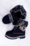 Чоботи дитячі для хлопчика на флісовій підкладці Trappers Black Cobi