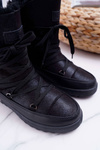 Жіночі утеплені флісові зимові черевики чорного кольору Fereni
