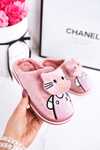 Дитячі утеплені домашні тапочки Powder Pink Kitty