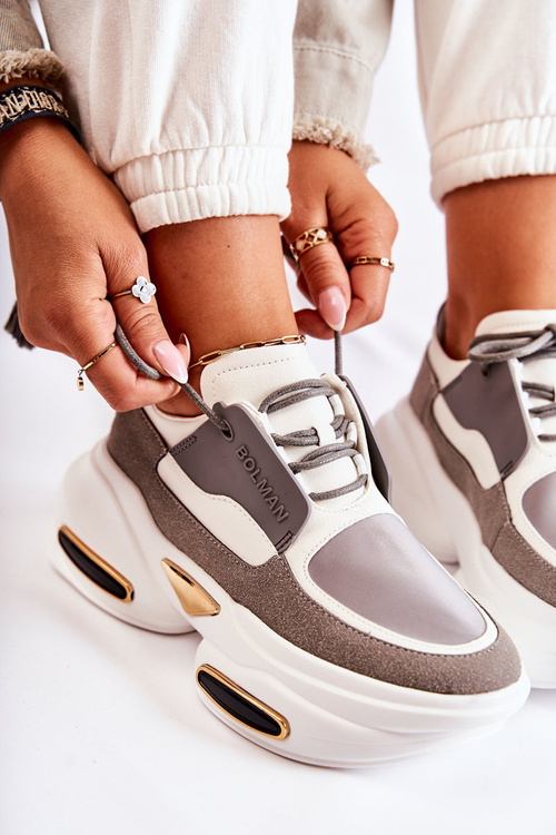 Жіночі спортивні кросівки біло-сірі New Horizon