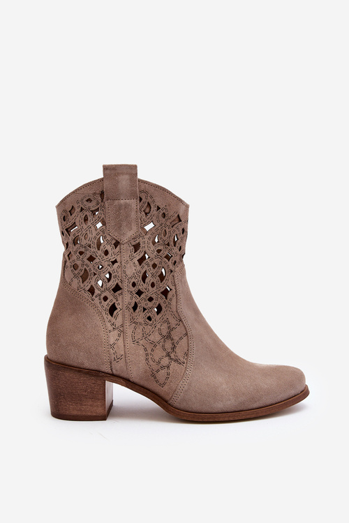 Zazoo 3394 Жіночі чоботи Cappucino на високих підборах