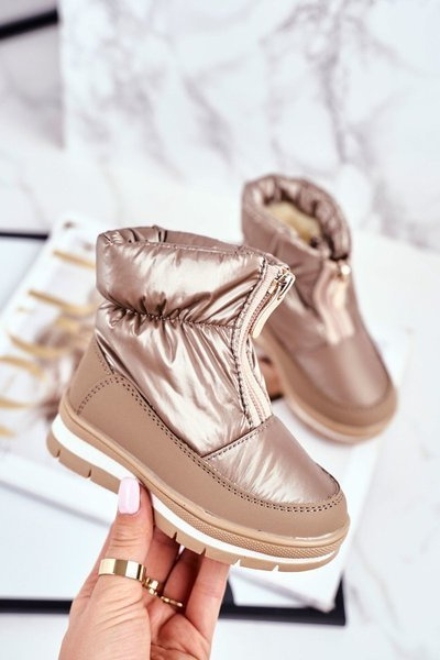 Жіночі зимові черевики теплі з натуральної вовни Gold Bubbles