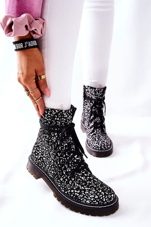 Ботильйони жіночі Maciejka чорно-білі 01609-48