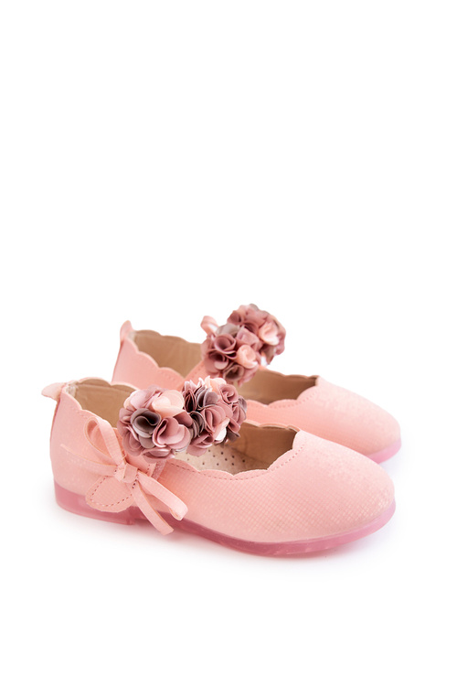 Дитячі балерини на липучці Квіти Рожева Кейтлін