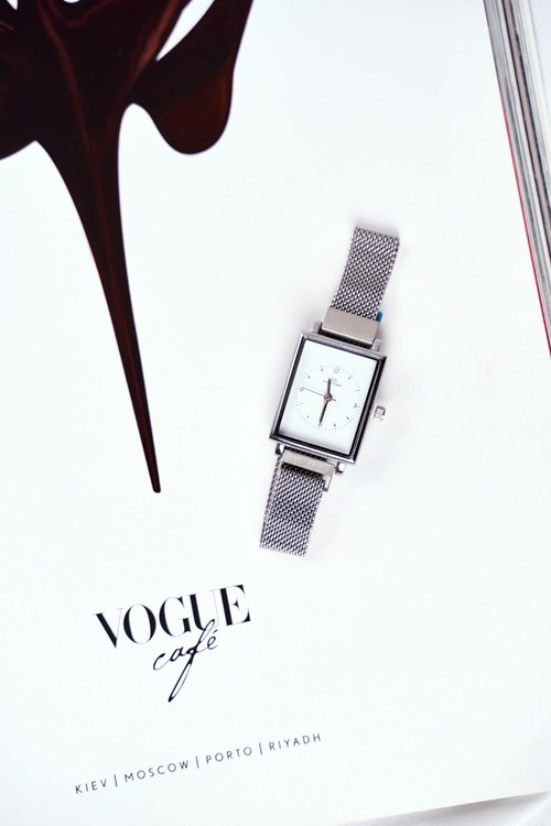 Жіночий годинник Giorgio & Dario з магнітом Silver Quadro