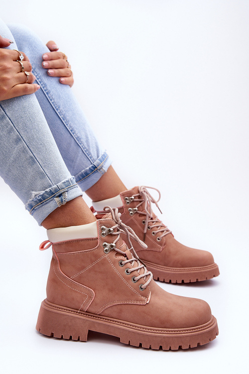 Жіночі шкіряні черевики Trapper Pink Poles