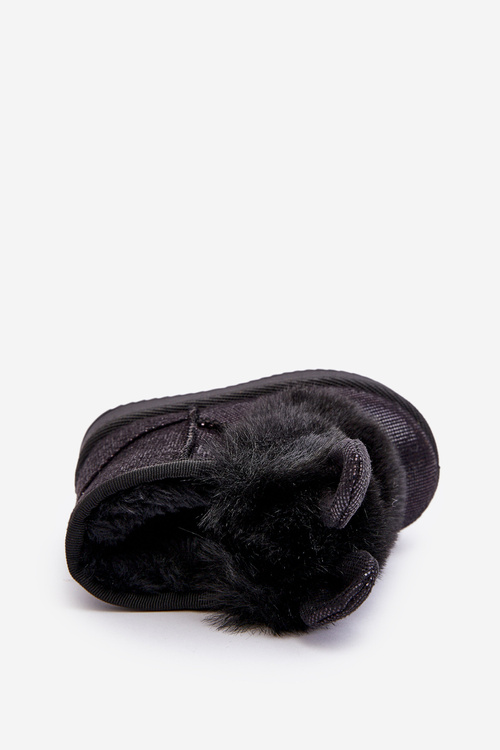 Дитячі снігові черевики з вушками Black Betty