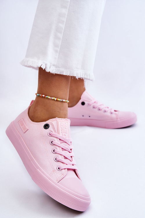Жіночі класичні низькі кросівки Big Star LL274022 світло-рожеві