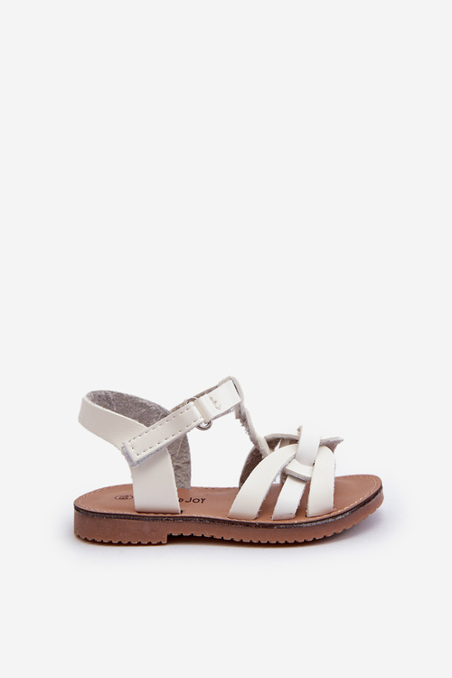 Дитячі босоніжки на липучці білі Marimona