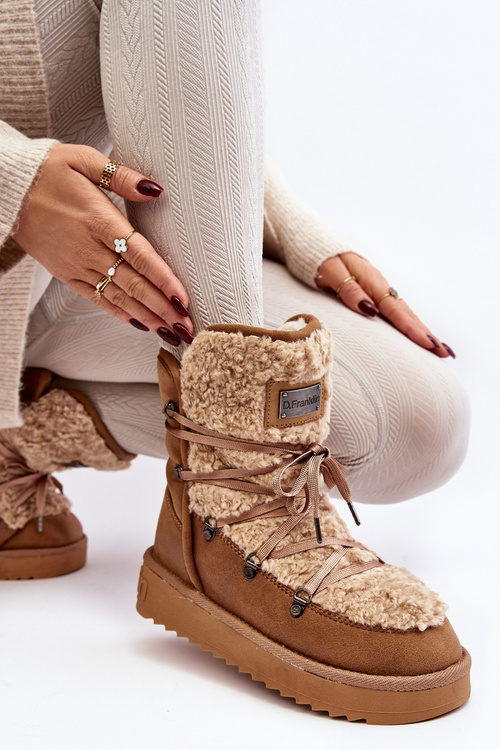 Водонепроникні веганські зимові черевики на платформі D.Franklin DFSH370004 Коричневий