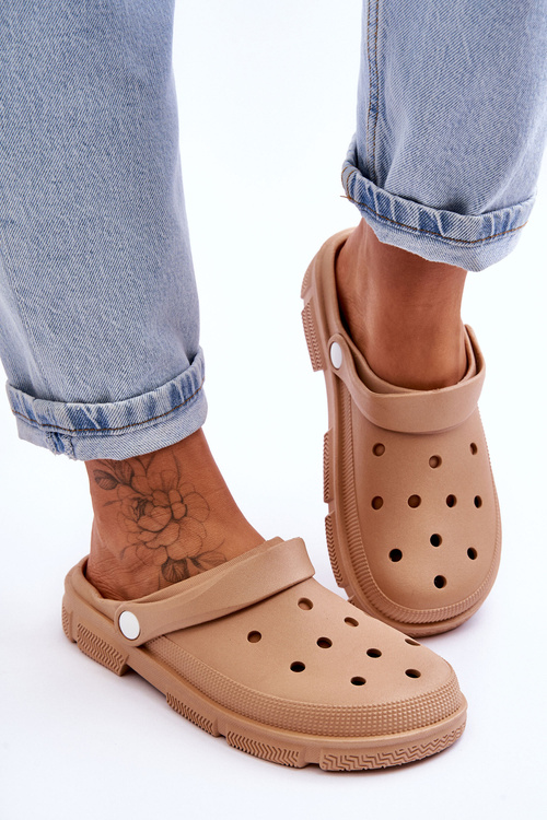 Жіночі гумові крокси коричневого кольору Rabios