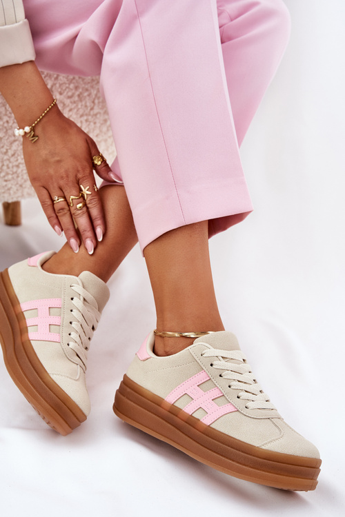 Жіночі Кросівки На Платформі Бежеві Syliyana