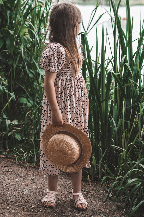 Дитячі плетені босоніжки Tracy рожеві