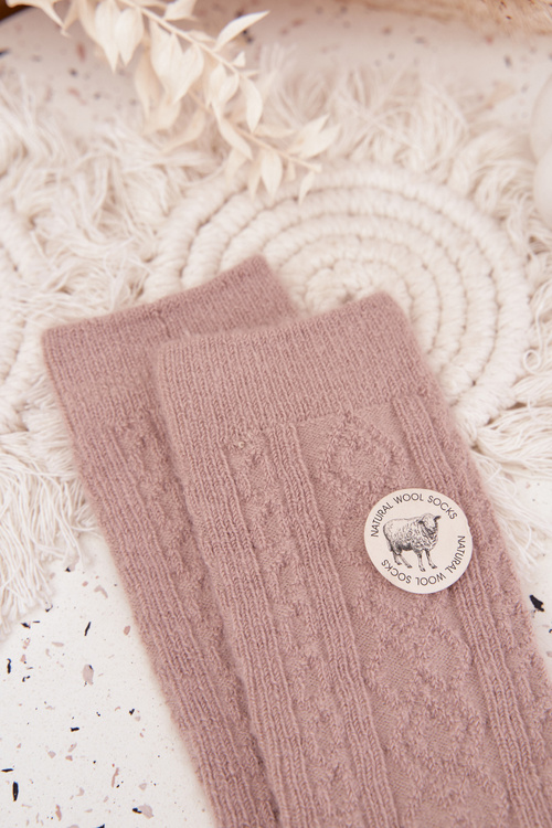 Жіночі вовняні носки Бежеві