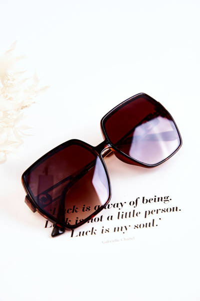 Класичні жіночі сонцезахисні окуляри Marbled M2352 Brown