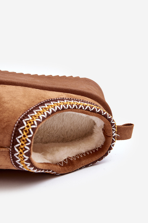 Тапочки на товстій підошві з Eco Suede Camel Sylva