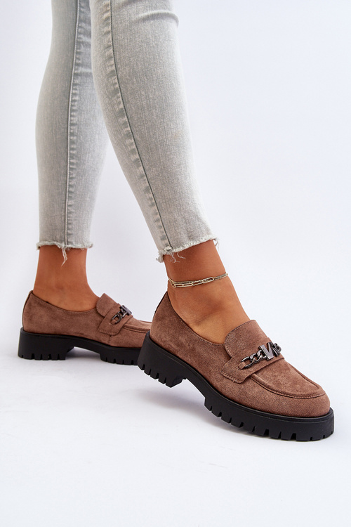 Жіночі шкіряні мокасини з декором Темно-зелена Лоралейма