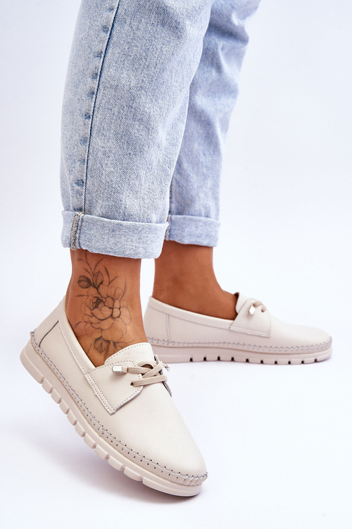 Шкіряні сліпони бежеві Archie