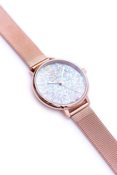 Жіночий годинник Michael John Green Brocade Shield Pink Gold Eneli