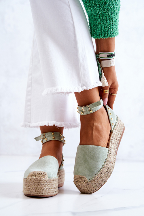 Босоніжки на еспадрільях зелені Lillian